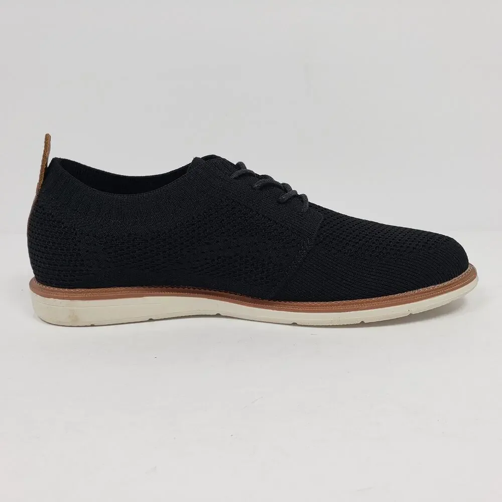 Kenneth Cole Reaction Burgess Cedric Boys Size 5Y Black Knit Dress Oxford Shoes